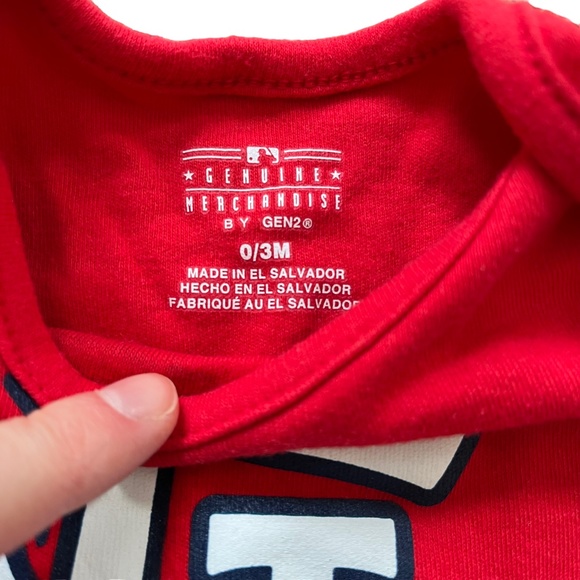St. Louis Cardinals MLB Red Baby Onesie / Bodysuit, Size 0-3 Months - Picture 2 of 3